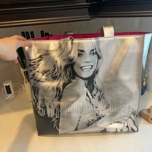 Victoria’s Secret supermodels silver/black/white/pink bag
